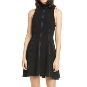 CINQ À SEPT Cinq A Sept Bow Neck Sleeveless Mini Dress In Black